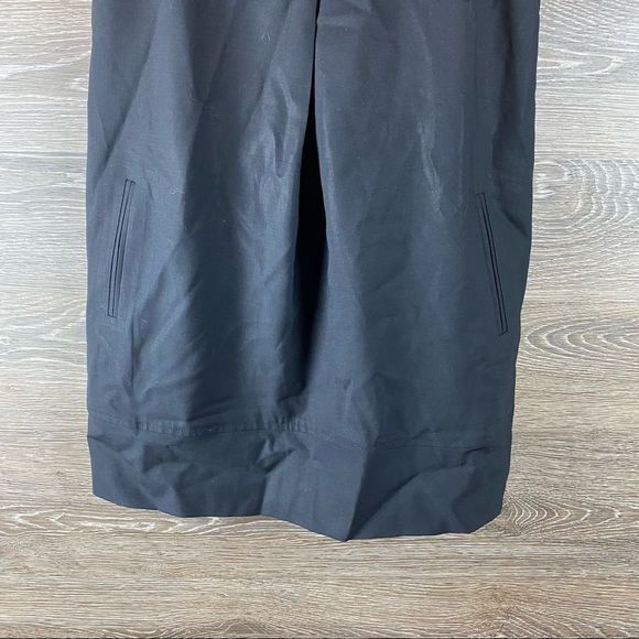 Theory Black button detail wool pleated dress - Picture 3 of 6